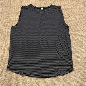 EUC Love tank from Lululemon - size 8 black/white striped